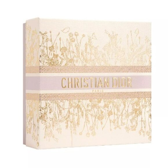 Dior Gift Box, White and Gold Floral Design with Light Pink Logo Strip -NEW 06 - Picture 1 of 8